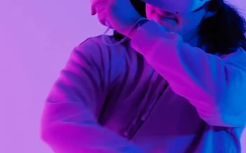 Stock Video Long Haired Boy Playing Vr Video Games Animated Wallpaper