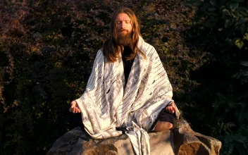 Stock Video Long Beard Man Meditating Animated Wallpaper