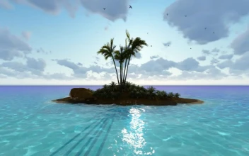 Stock Video Little Island In A Caribbean Sea Animated Wallpaper