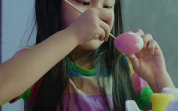 Stock Video Little Girl Painting Easter Eggs 42854 Animated Wallpaper