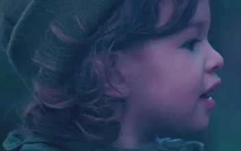 Stock Video Little Girl In Nature With A Marshmallow On A Twig Animated Wallpaper
