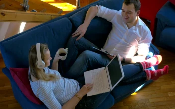 Stock Video Listening To Music At Home Animated Wallpaper