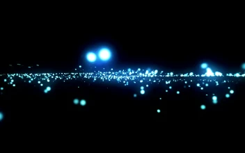 Stock Video Layer Of Luminous Particles In Space Animated Wallpaper