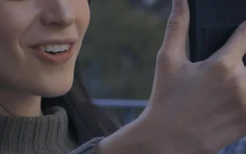 Stock Video Laughing Girl Talking On A Video Call Animated Wallpaper