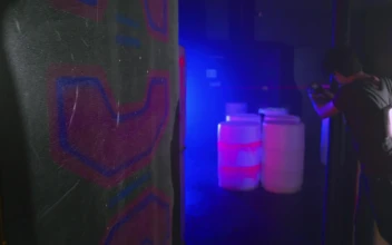 Stock Video Laser Tag Team Firing Animated Wallpaper