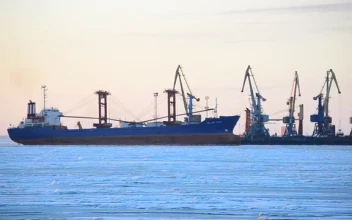 Stock Video Large Ship Entering A Freight Port Smal Animated Wallpaper