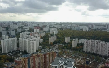 Stock Video Large Residential Area Under Clouds Animated Wallpaper
