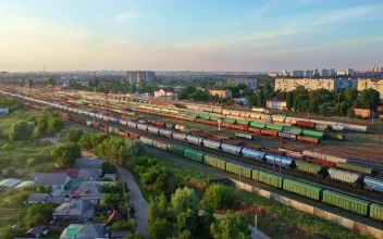 Stock Video Large Railway Station With Carriages Animated Wallpaper