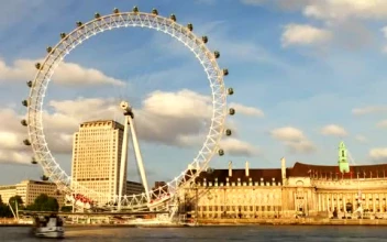 Stock Video Large Ferris Wheel In London Smal Animated Wallpaper