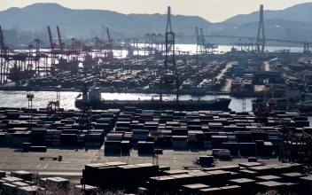 Stock Video Large Container Area On A Shoreline On A Sunny Day Animated Wallpaper