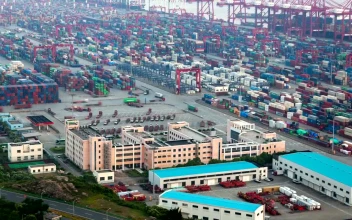 Stock Video Large Container Area On A Coastline Aerial Shot Animated Wallpaper