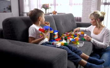 Stock Video Mother Building Blocks With Her So Animated Wallpaper