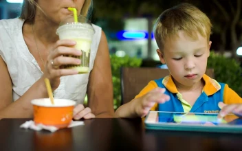 Stock Video Mother And Son In A Caf Animated Wallpaper