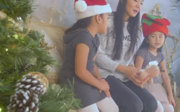 Stock Video Mother And Her Daughters Playing On Christmas Da Animated Wallpaper