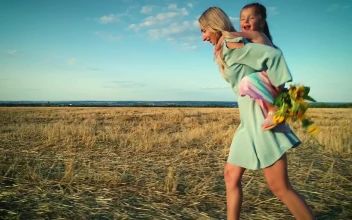 Stock Video Mother And Daughter Taking A Walk In The Fiel Animated Wallpaper