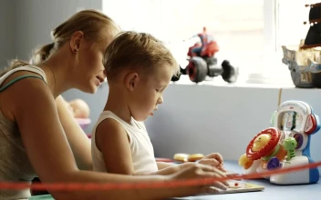Stock Video Mother And Child Playing With Learning Block Animated Wallpaper