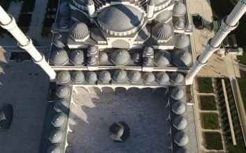 Stock Video Monumental Mosque With Many Cupolas From Abov Animated Wallpaper