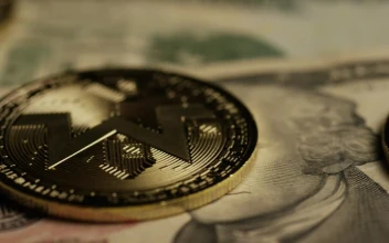 Stock Video Monero Coins Ober Dollar Bill Animated Wallpaper