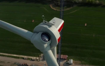 Stock Video Modern Air Turbine Under Repair Close U Animated Wallpaper