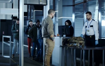 Stock Video Military Men Security At The Airpor Animated Wallpaper