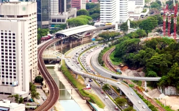 Stock Video Metro Station And Highway Traffic In Kuala Lumpu Animated Wallpaper