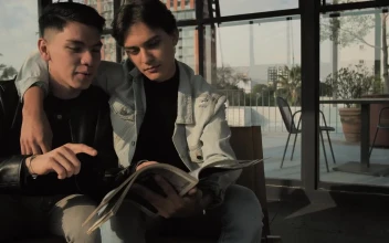 Stock Video Men Reading On A Dat Animated Wallpaper