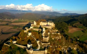Stock Video Medieval Castle In The Top Of The Mountai Animated Wallpaper