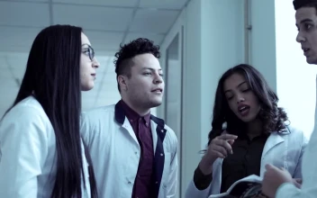 Stock Video Medical Students Having A Conversatio Animated Wallpaper