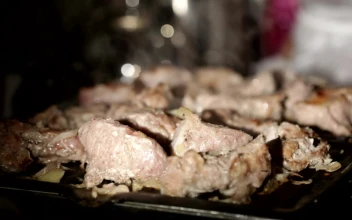 Stock Video Meat Cooking On An Open Gril Animated Wallpaper