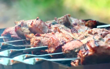 Stock Video Meat Cooking In The Gril Animated Wallpaper