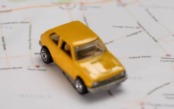Stock Video Map Of A City With A Toy Car And Pushpin Animated Wallpaper