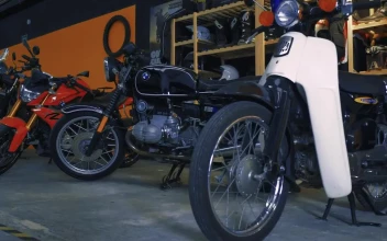 Stock Video Many Motorcycles Parked In A Row In A Garag Animated Wallpaper