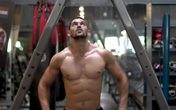 Stock Video Man Working Out In A Gy Animated Wallpaper