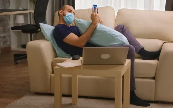 Stock Video Man With Coronavirus Chats On Social Media From Couc Animated Wallpaper