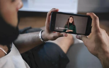 Stock Video Man Watches Youtube Influencer Asks For Subscribers To Click Lik Animated Wallpaper