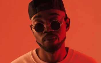 Stock Video Man Under Multicolored Light Animated Wallpaper