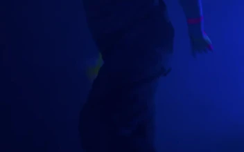 Stock Video Man Skillfully Dancing In The Dar Animated Wallpaper