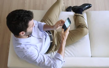 Stock Video Man Sending A Text Message While Relaxin Animated Wallpaper