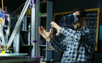 Stock Video Man In The Classroom Exploring Vr Technolog Animated Wallpaper