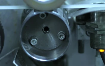 Stock Video Motor Of An Industrial Machine That Moves A Belt