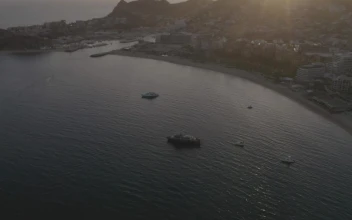 Stock Video Motorboats Yachts And Ships Sailing Near A Beach