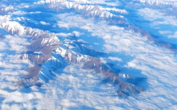 Stock Video Mountain Range View Form Airplane