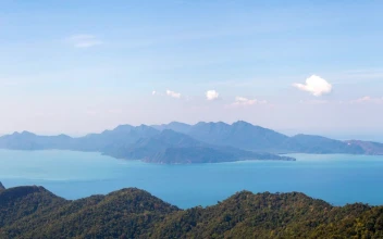 Stock Video Mountains And Ocean Landscape