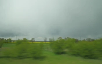 Stock Video Moving By The Countryside From A Train