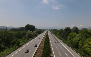 Stock Video Moving Slowly Through The Air On A Highway