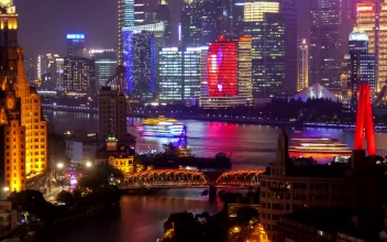 Stock Video Multicolor Urban Cityscape In Shanghai