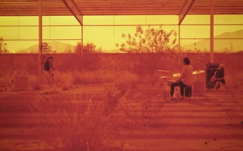 Stock Video Music Group Playing With A Sepia Filter