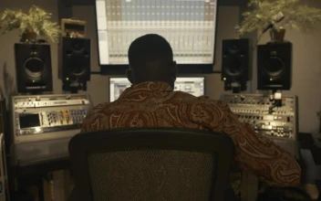 Stock Video Music Producer Dancing While Working In A Studio