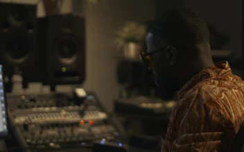Stock Video Music Producer Working In A Studio