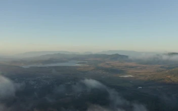 Stock Video Natural Relief From The Heights During Sunset
